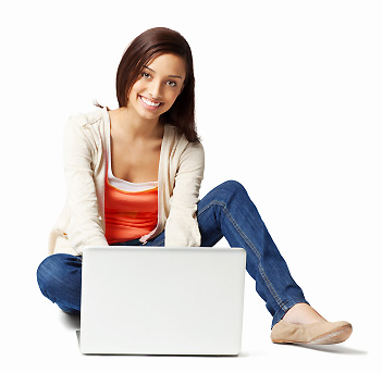 Student on Laptop